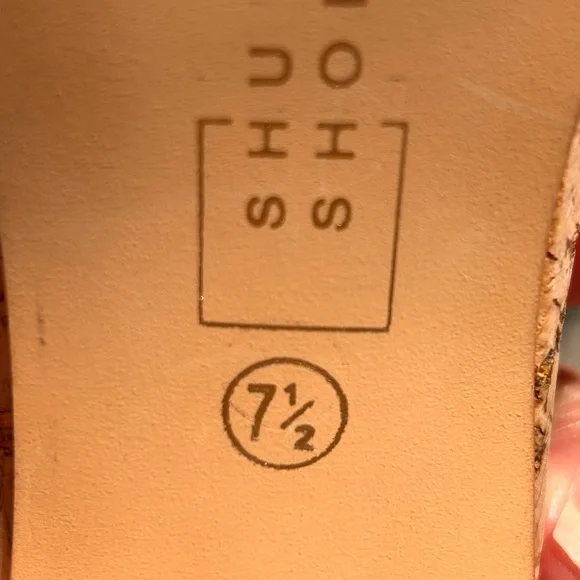 New ShuShop Coral Chunky Heels with Braided Strap and Cork Platform - Picture 7 of 7